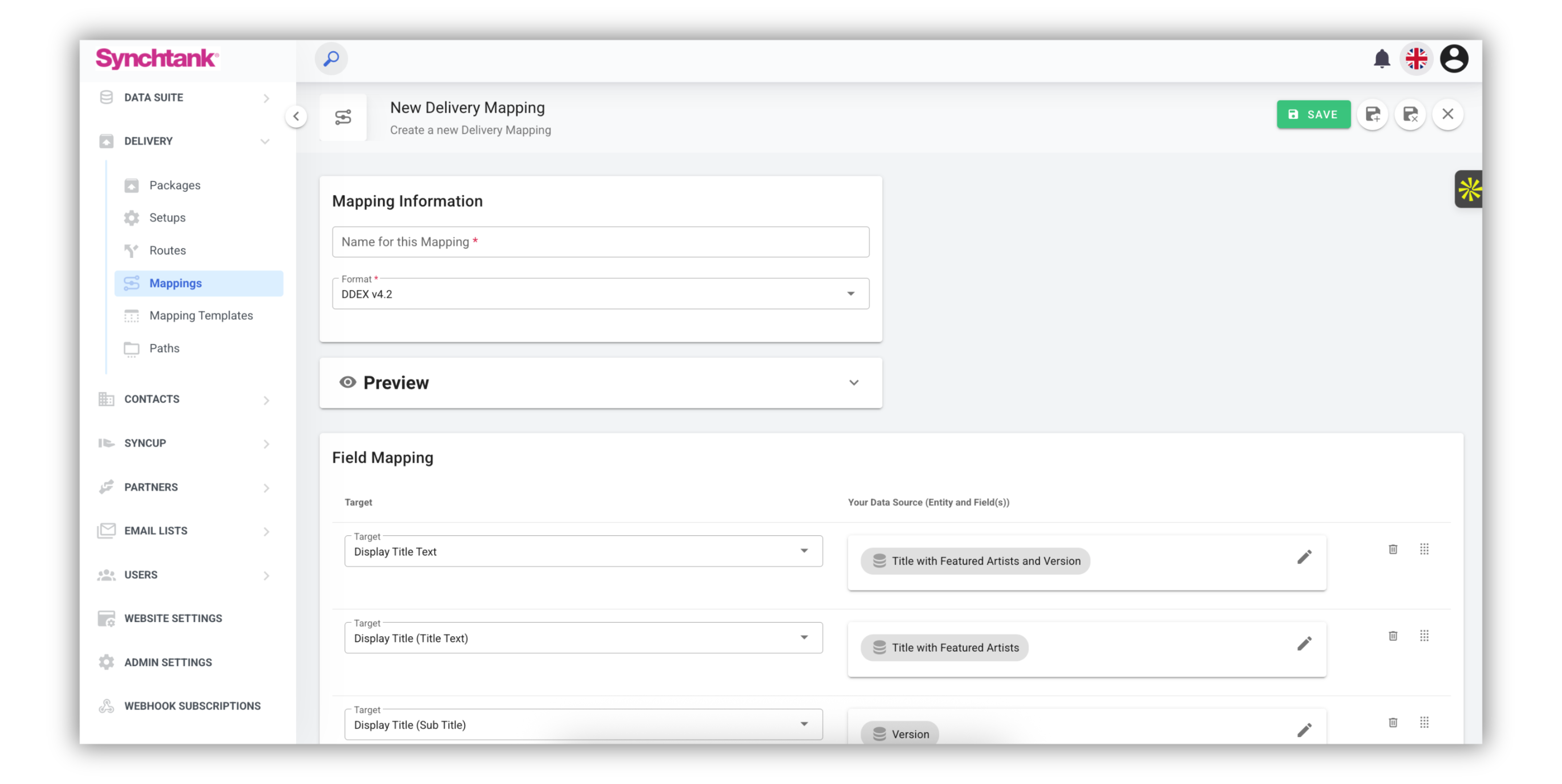 Delivery - Mappings